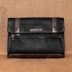 Handcrafted Charcoal Black Currant Sleeves Pouches Leather Modern